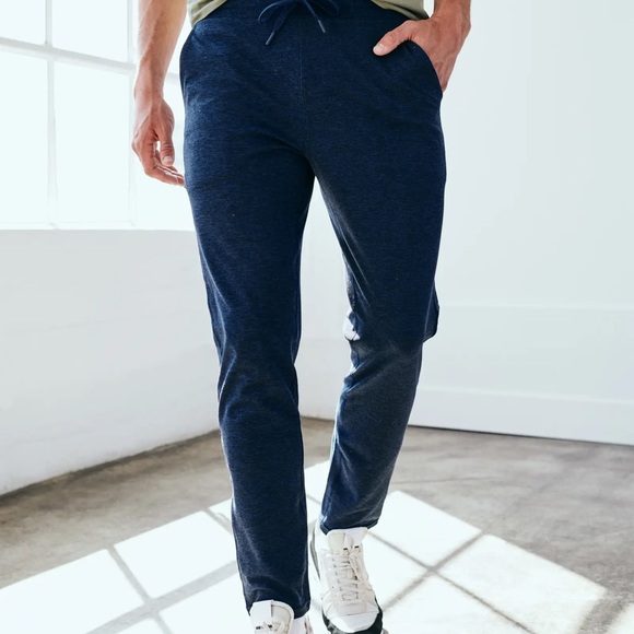 Quince Ultra-Soft Flowknit Performance Pant Heather Navy Large NWT - Picture 6 of 9